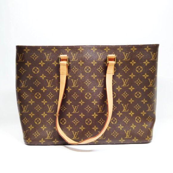 Authentic Louis Vuitton Luco Brown Monogram Tote Bag mn780-111725 - Picture 1 of 16